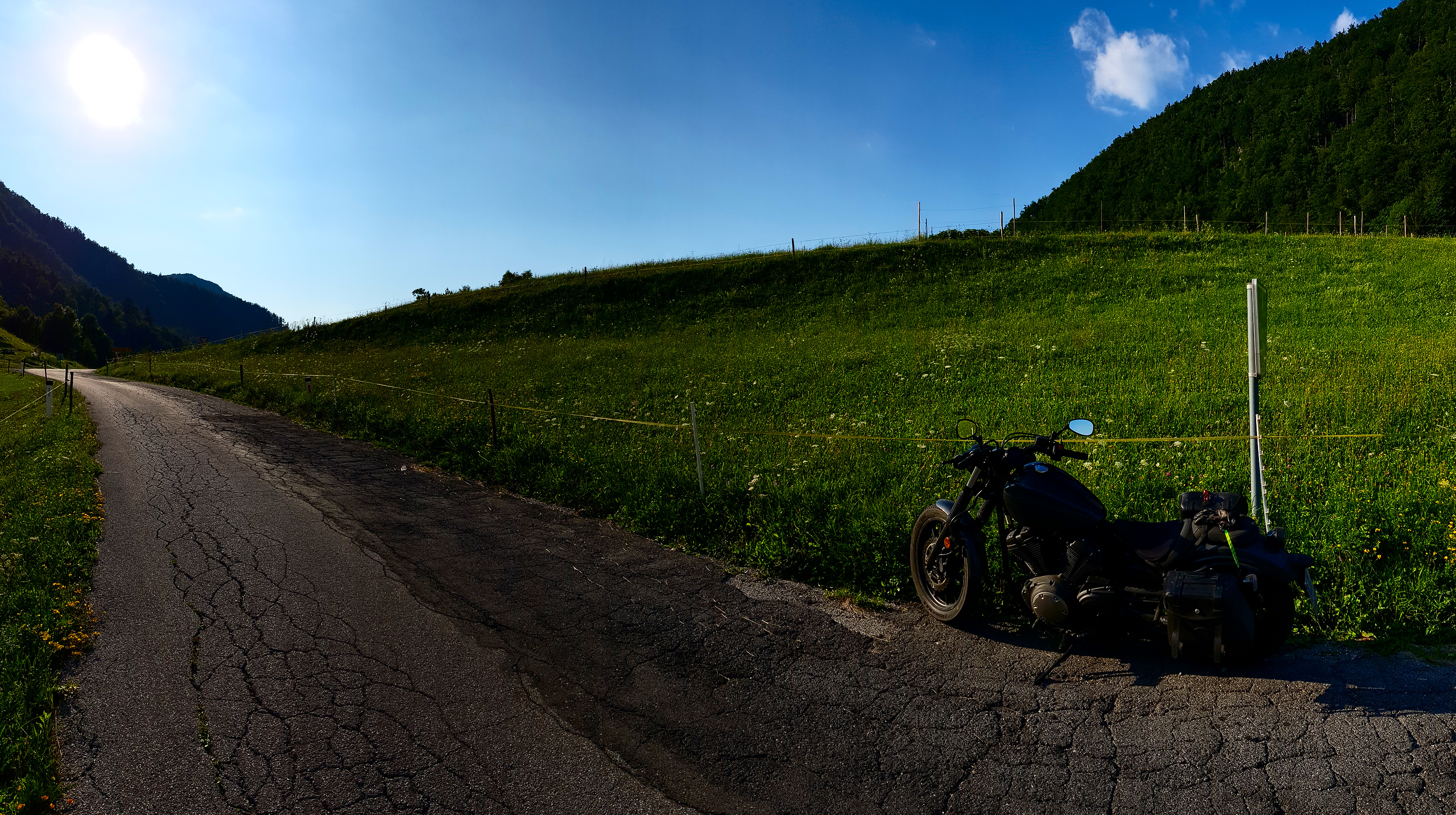 Hier hatte ich noch Asphalt unter den Rädern