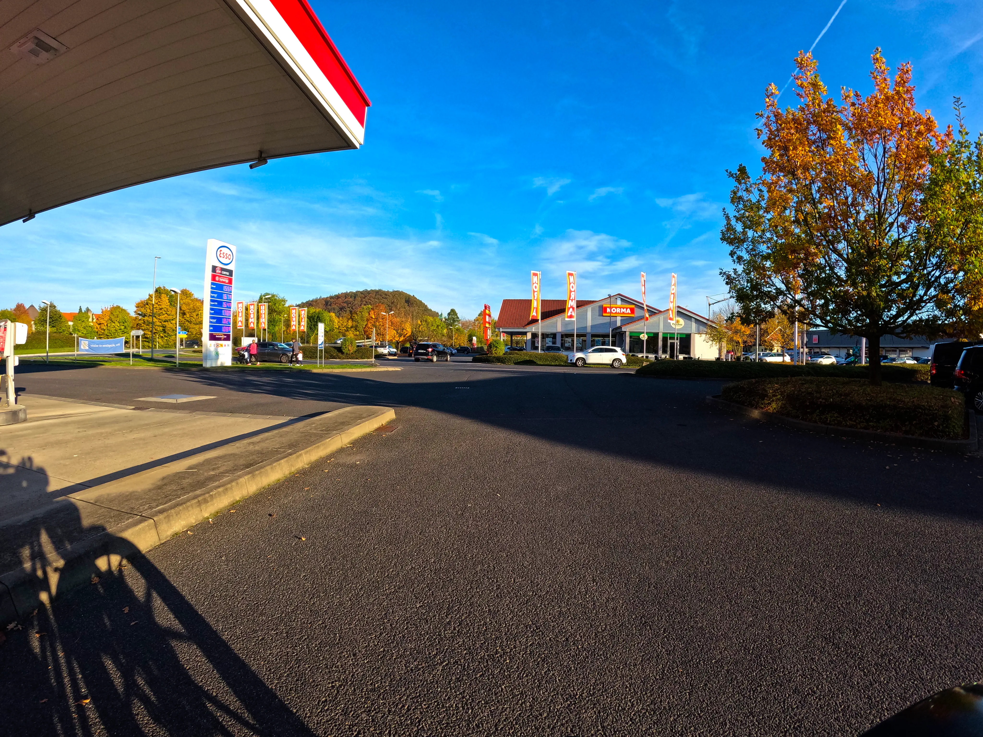 Tankstelle kurz vor dem Ziel