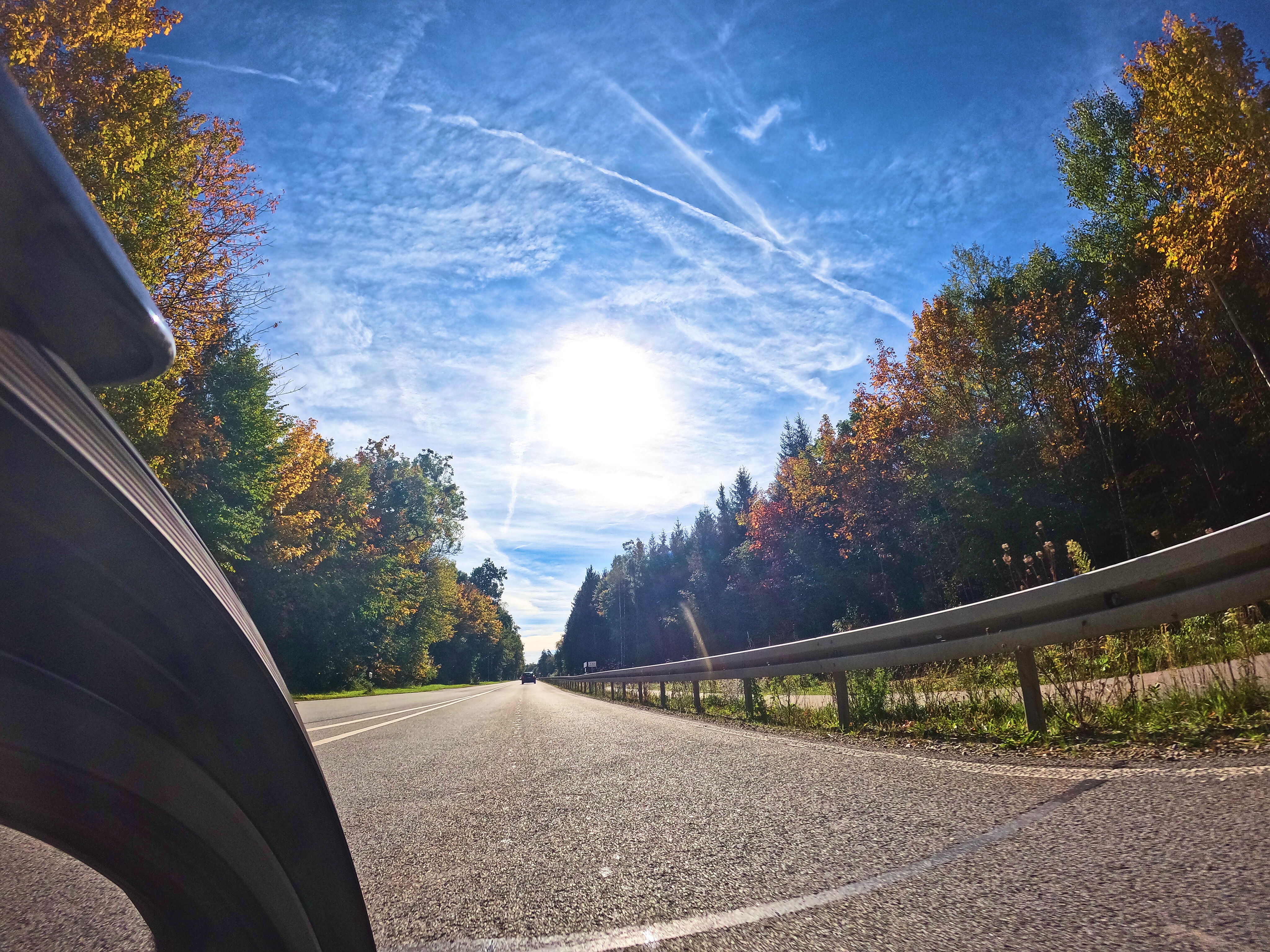 Bei traumhaftem Wetter Richtung Alpen