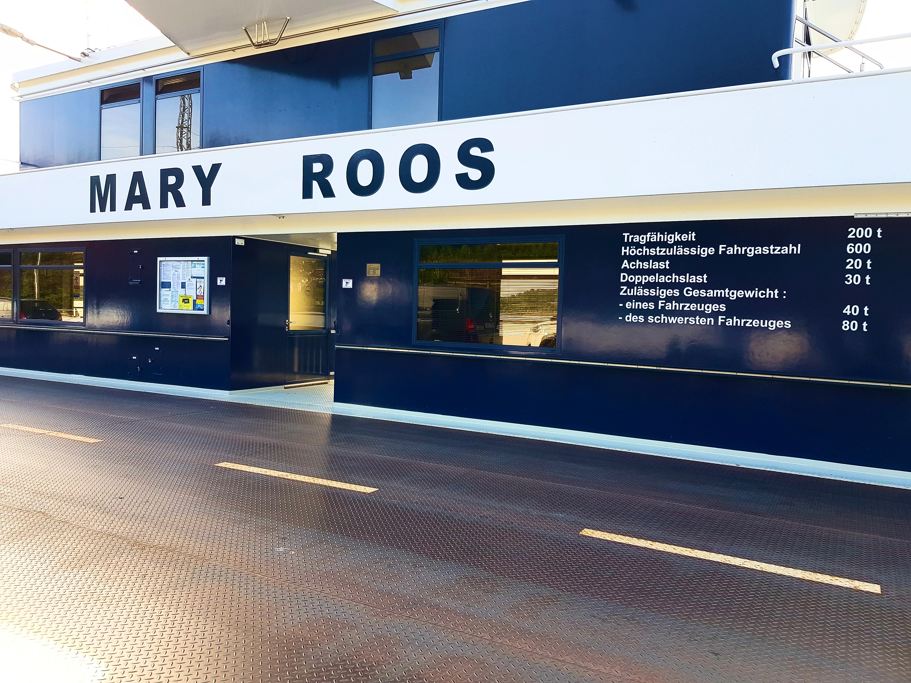 Technische Daten der Mary Roos