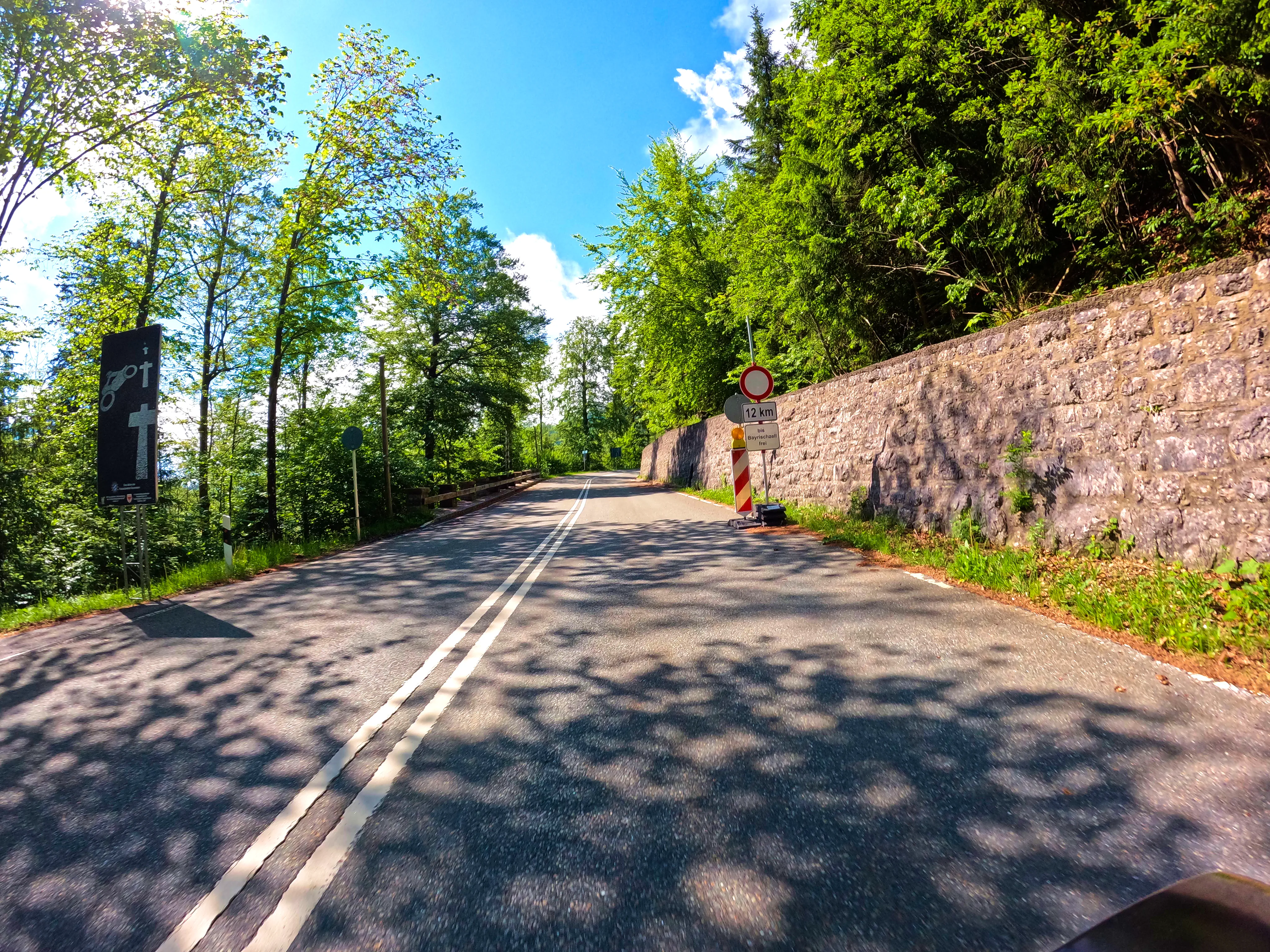 Sperrung in 12 km - sollte aber kein Problem für mich sein.